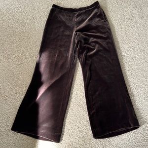 Lauren RL rich brown fluid silk blend velvet pants fully lined LIKE NEW